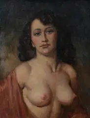Norman Lindsay, Rita, An unfinished work painted to the board verso
