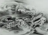 James Gleeson, Drawing for 'Soiree Apocalyptica, 1984, Charcoal