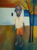 Robert Dickerson, Exiled Child, 1992, Oil on Board