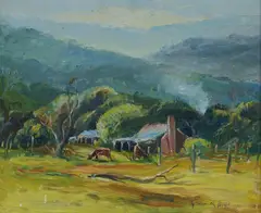 Jamison Valley [NSW] by Arthur Boyd, c.1930s, Oil on Board, sold Aug 2024