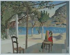 Justin O'Brien, Under the Pergola, Lithograph 77/100