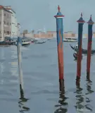 Graeme Inson, St Marks Basin, Venice, 1992, Oil on Canvas on Board