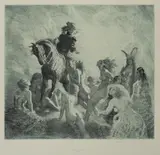 Norman Lindsay, The Wayfarer, 1938, Etching & Engraving 5/50