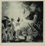 Norman Lindsay, To the Festival, 1934, Etching & Engraving 15/55