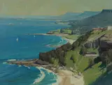 David Spencer Couper, Towards Wollongong, Oil on Canvas Board
