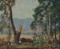 Charles Wheeler, Woodcutter, Oil on Ply