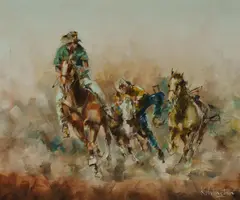 Patrick Kilvington, Missing Out On Th' Hat-Rack, 1982, Oil on Canvas