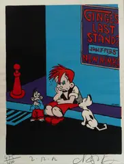 Ginge's Last Stand? (Nimrod Series) by Martin Sharp, 1982, S/Print 475/1000, sold Aug 2024