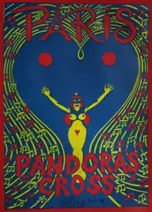Paris - Pandora's Cross by Martin Sharp, 1978, Colour S/Print (in laminated sleeve), sold Aug 2024