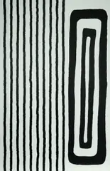 Yankardi & Bush Marsupial (Black & White Ceremony) by Sam Wickman Jupurrulla, 2005, Acrylic on Canvas, sold Aug 2024