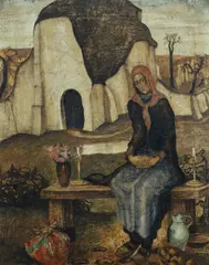 Ernst Ch.L. Agerbeek, Mourning Figure, 1925, Oil on Canvas