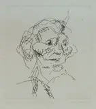 Frank Auerbach, Gerda Boehm,' 1981 (From Six Etchings of Heads), Etching 6/50