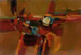 Abstract I by Roger San Miguel, Oil on Canvas, sold Aug 2024