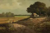 The Road to Town, 197(?) by Cesar Buenaventura, Oil on Canvas, sold Jul 2024