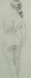 Norman Lindsay, Model Standing, c.1937, Pencil