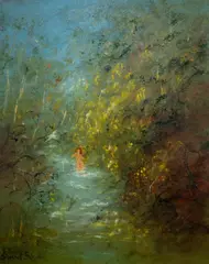 David Boyd, Beauty in a Mystical Landscape, Oil on Canvas on Board