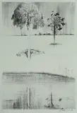 Arthur Boyd, Black Birds Resting in a Tree, 1978, Lithograph 10/90