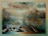 David Voigt, White Water from Shadows Gold, 1992, Acrylic on Canvas