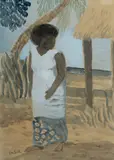 Ray Crooke, Island Lady, W/Clr & Gouache