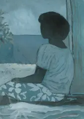 Ray Crooke, Seated Island Lady, Gouache
