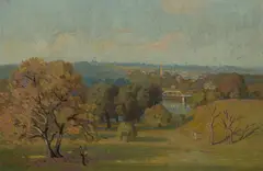 Parramatta Park by Erik Langker, Oil on Board, sold Jul 2024