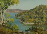 John Charles Allcot, Afternoon, Likely Middle Harbour, Sydney, Oil on Canvas Board