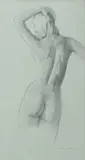 Les Graham, Nude Study, Pencil