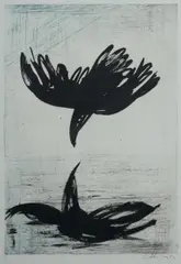 Crow Reflected by Arthur Boyd, Lithograph 29/90, sold Jul 2024