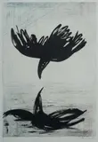 Arthur Boyd, Crow Reflected, Lithograph 29/90