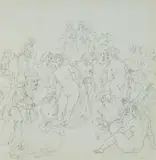 Norman Lindsay, Untitled. Initialled lower right, Possible later ink enhancement