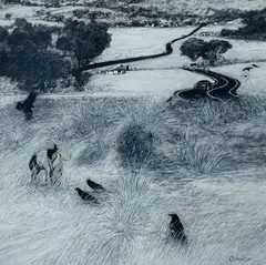 Richard Bogusz, Bentley, Oil & Acrylic on Board