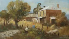 The Blackberry Bush by Stewart McKenzie Cullen, 1980, Oil on Board, sold Jul 2024