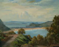 Reginald Jerrold-Nathan, Coastal Scene, Oil on Canvas on Board
