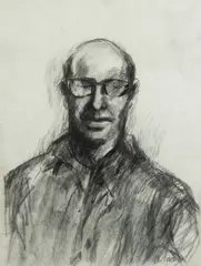 Roderick Malcolm Shaw, Portrait of Russell Drysdale, Charcoal
