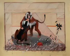 Graeme Townsend, Romp on the Rock, Oil on Canvas