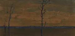 Clem Millward, The Lake (Afterglow), 1976, Oil & Acrylic on Panel