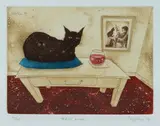 Gary Tricker, Red Wine, 1992, Colour Etching 6/50