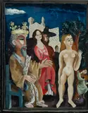 Fred Jessup, Curious King, c.1947, Oil on Glass