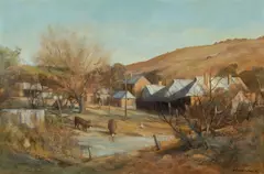 Rural Scene (Possibly Richmond, NSW), 198(3?) by Stewart McKenzie Cullen, Oil on Board, sold Jul 2024