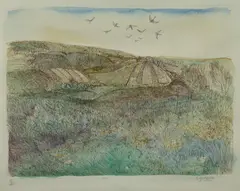 May by Salvatore Zofrea, 1984, Hand Coloured Etching 8/20, sold Jul 2024