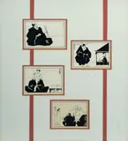 Michael Fitzjames, Tale of Dining in Japan, c.1983, Pen & Ink