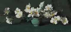 Gardenia Blossom by Alan Douglas Baker, Oil on Board, sold Jul 2024