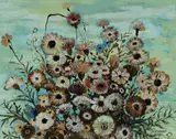 Pixie O'Harris, Wild Daisies, Oil on Board