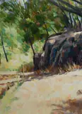 Brian Blanchard, Path by Rocks and Trees
