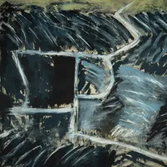 Jonathan Throsby, Open Cast Coal Mine, Leigh Creek, South Australia, 1987, Oil on Canvas