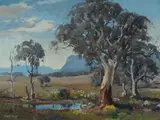Douglas Pratt, Sheep Grazing with View to Burragorang, NSW