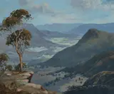 Robert Wilson, The Valley - Mt Victoria, 1972, Oil on Canvas on Board