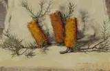 Gary Baker, Yellow Banksia, Oil on Board