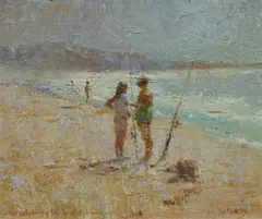 Dale Marsh, The Early Morning Tide, Burrill Beach [NSW], 1987, Oil on Board