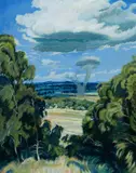 David Schlunke, Temora Burnoff, 1996, Acrylic on Canvas Board